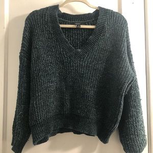 Green knit sweater